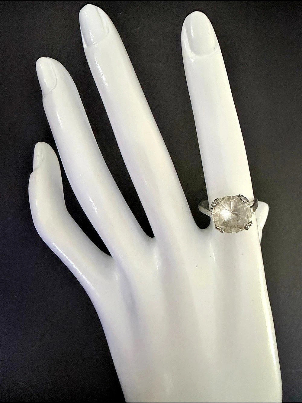 Solitaire Ring in Silver US 5